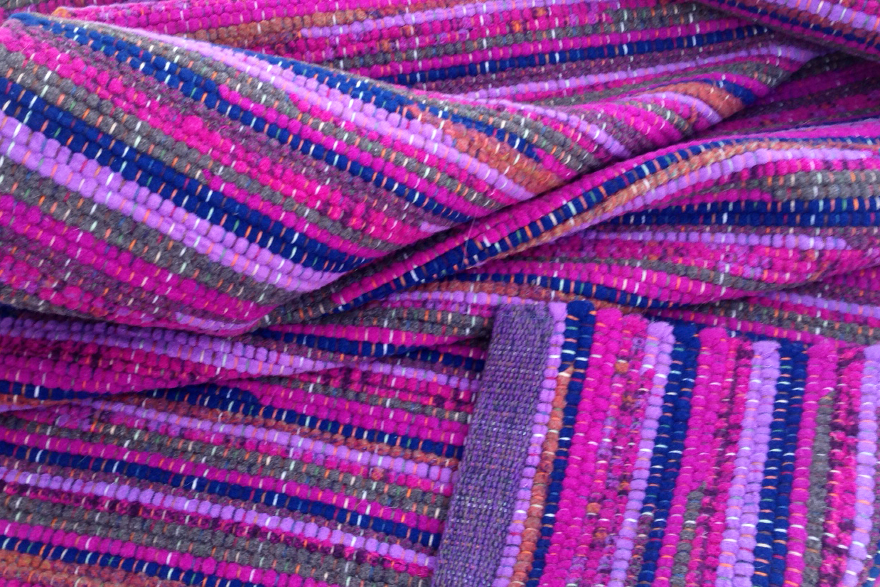 Multi colored Purple Wool Rug